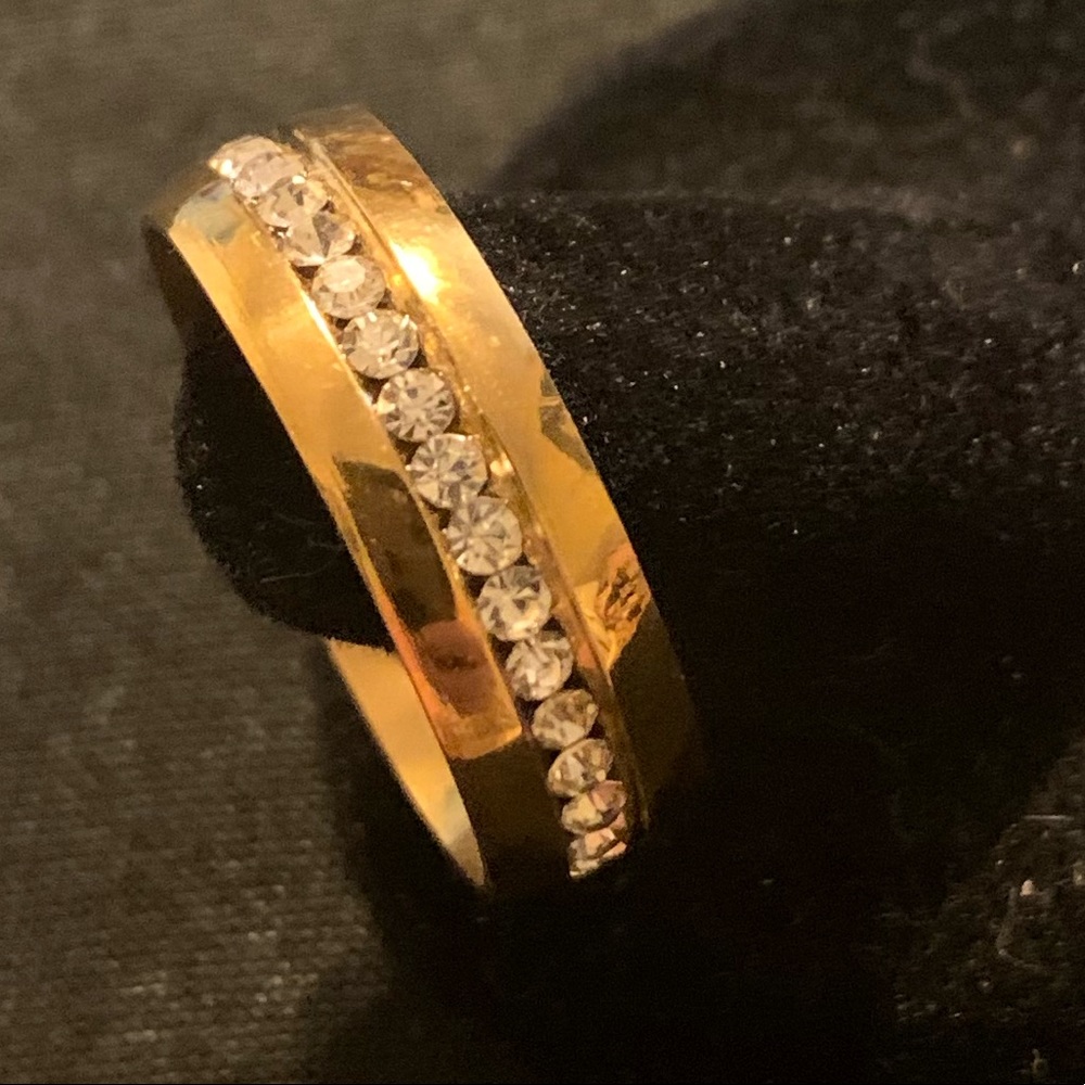 Gold Plated Ring, Zirconium